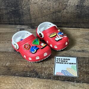 CROCS X SEGA SONIC THE HEDGEHOG CLASSIC Boy's Clog Size 4 C Red Shoes